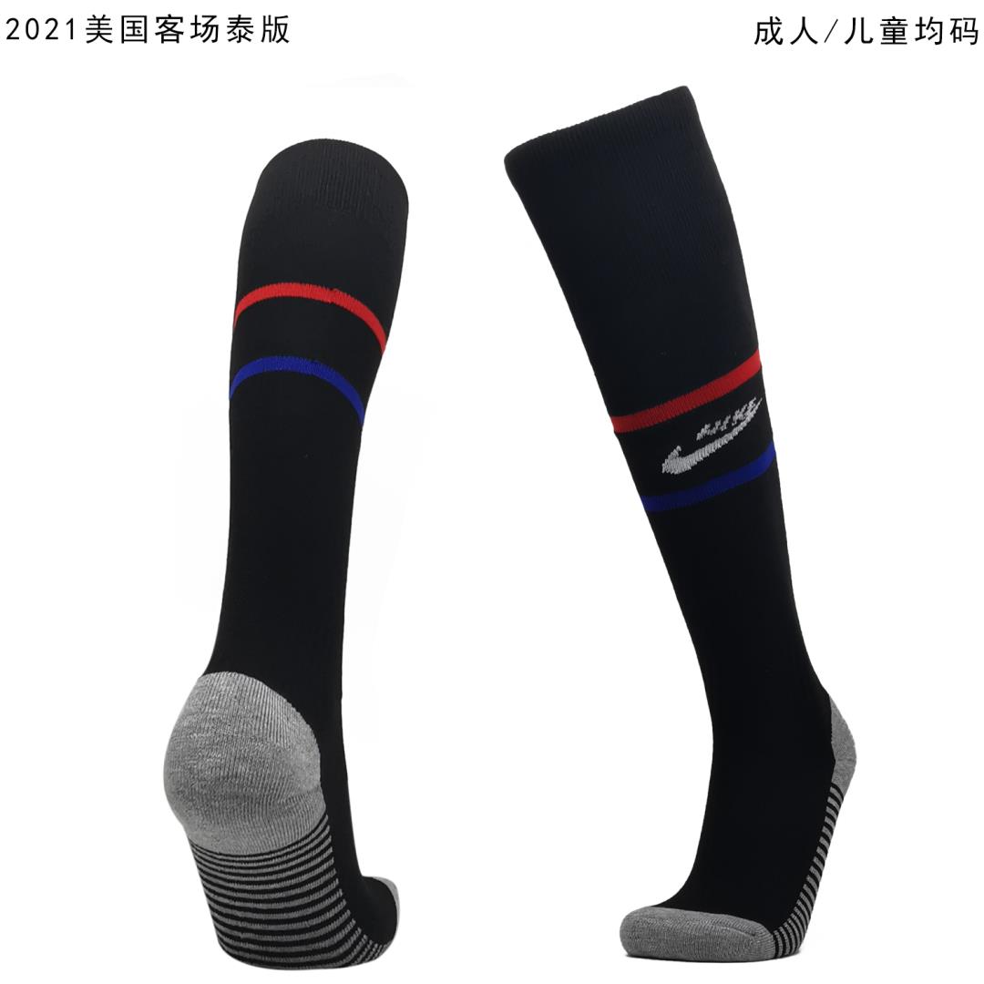 AAA Quality USA 20/21 Black Soccer Socks